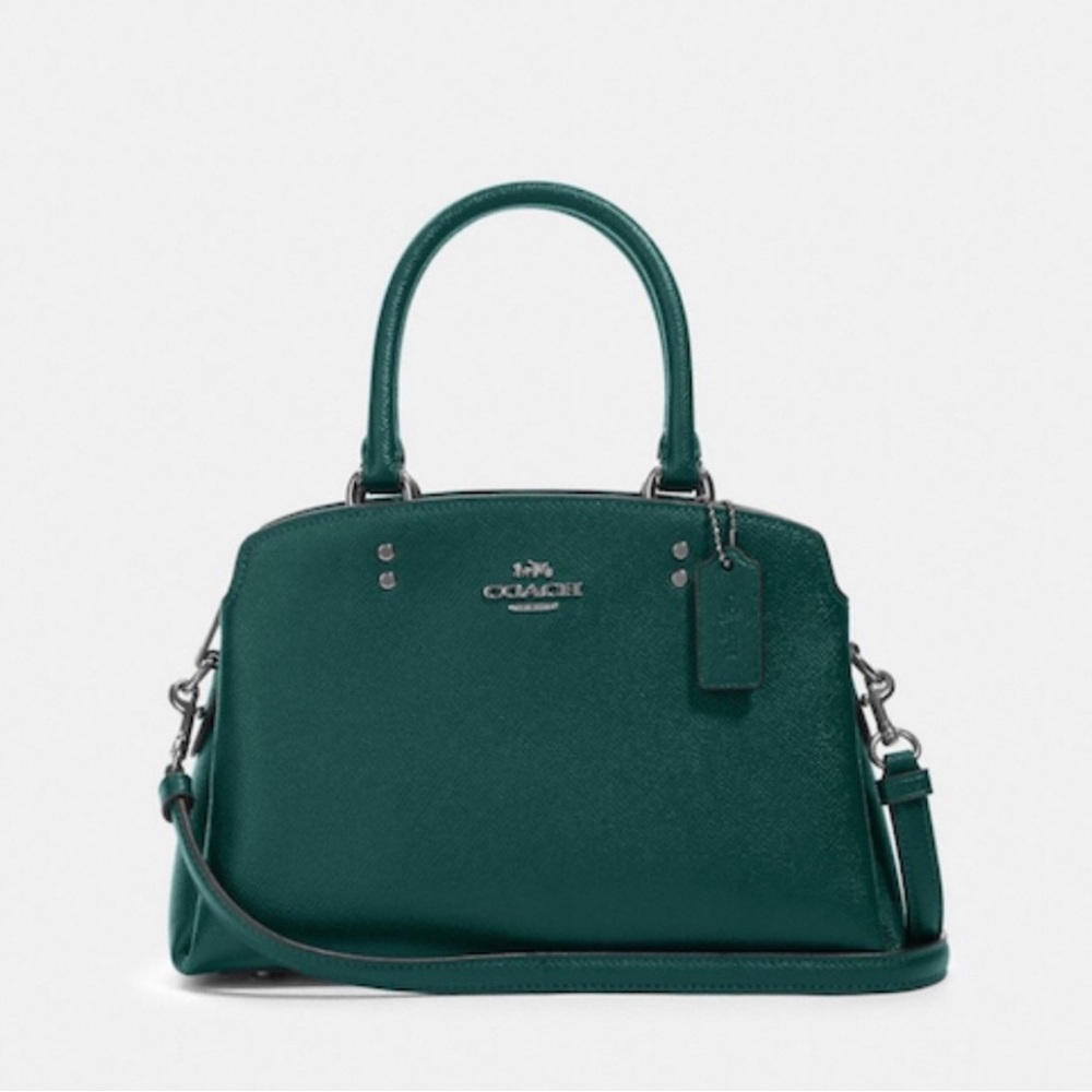 Coach Lillie Handbag w/Gunmetal accents (sold out Green) Carried only 4 times!